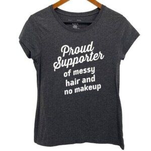 Women’s Messy Hair and No Makeup Graphic T-Shirt